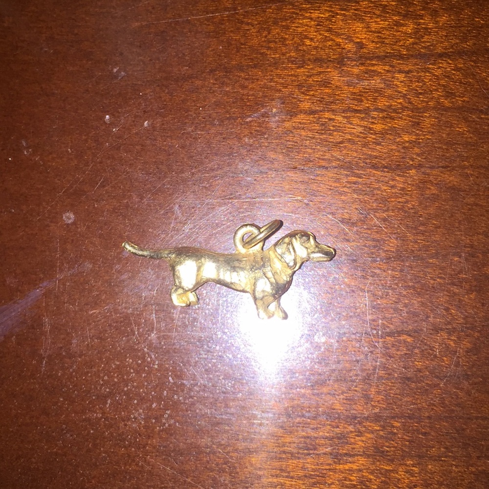 Gold Dog Charm